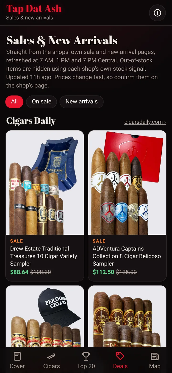 Sales and New Arrivals from the shops, with sale and was prices